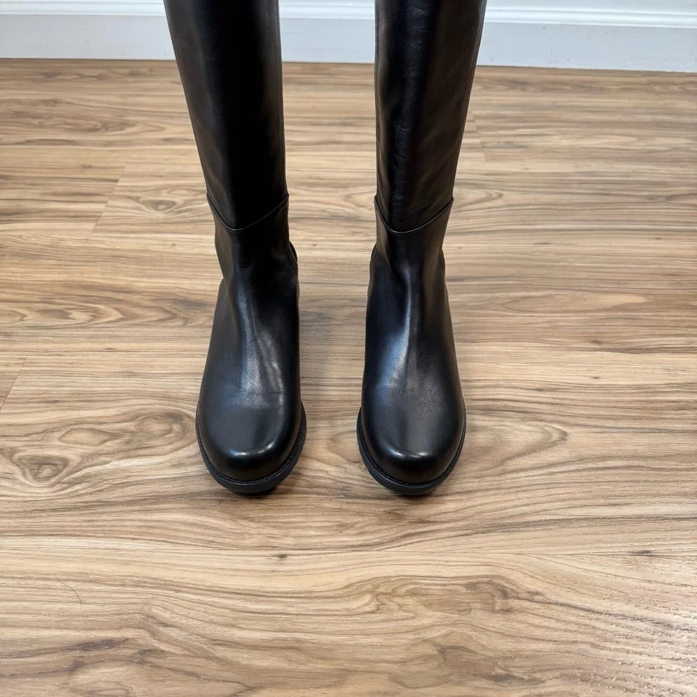 Stuart Weitzman 5050 Over-The-Knee Stretch-Leather Boots